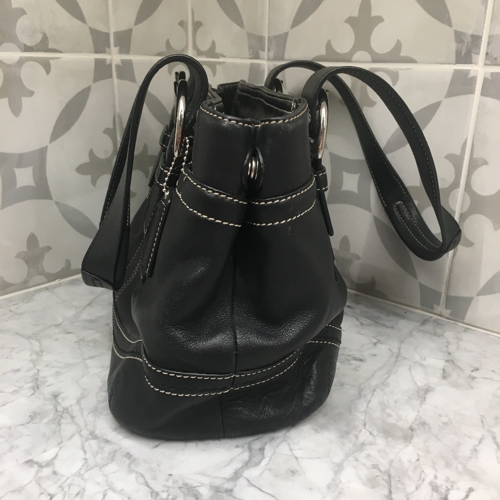Coach #F10911 Satchel Handbag, Black w/Nickel - Picture 2 of 7
